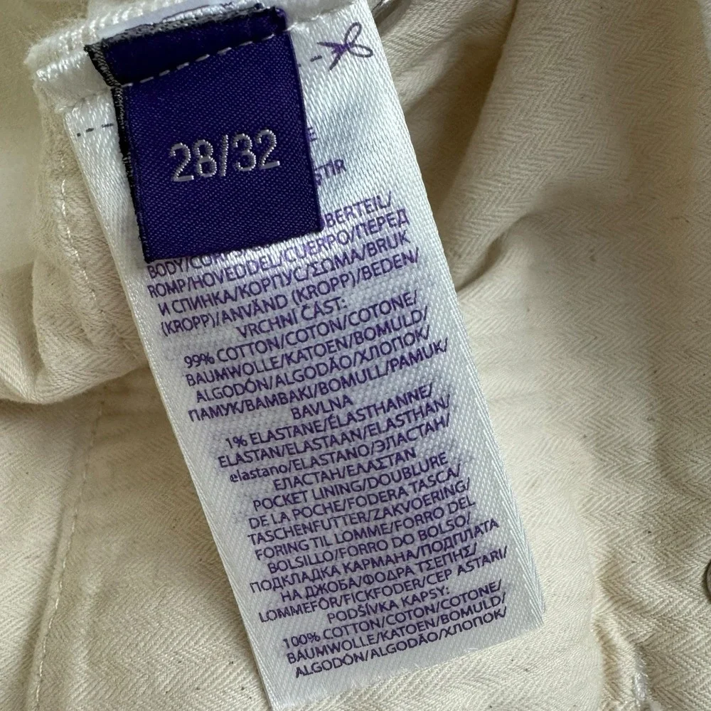 NWT Ralph Lauren Purple Label Men's Core Slim Fit Jeans 28x32 White‎ Italy $895